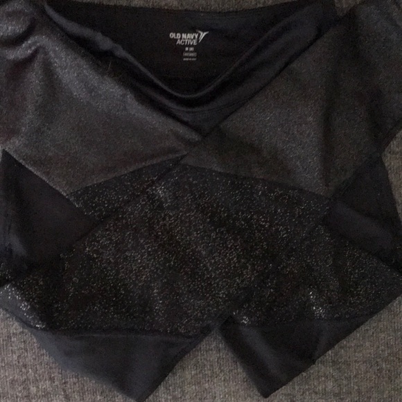 OLD NAVY ACTIVE-Black Sparkle Legging-LIKE NEW! - Picture 3 of 6
